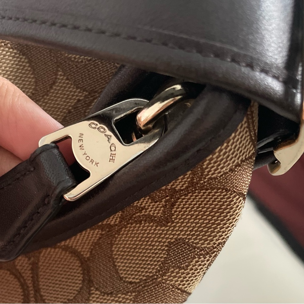 Coach Tan and Brown Signature Shoulder Bag 36314 - Picture 5 of 13